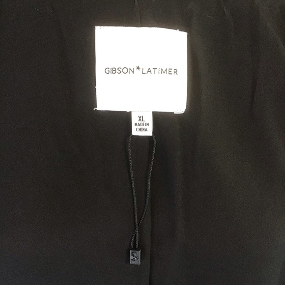 GIBSON LATIMER Women's Black Cropped Notched Lapel 1 Button Blazer XL NEW - Picture 6 of 7